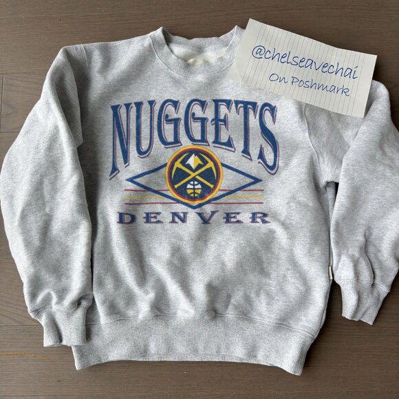 Vintage Denver Nuggets Sweatshirt, Retro NBA Denver Nuggets Basketball Shirt Tee - Picture 1 of 2